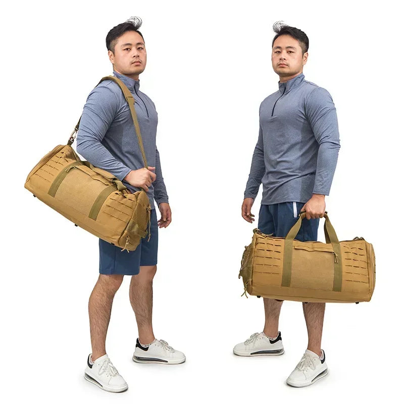 40L Tactical Travel Bag For Men Fitness Duffel Bag Basketball Weekender Bag carry on luggage Outdoor camping equipment-13