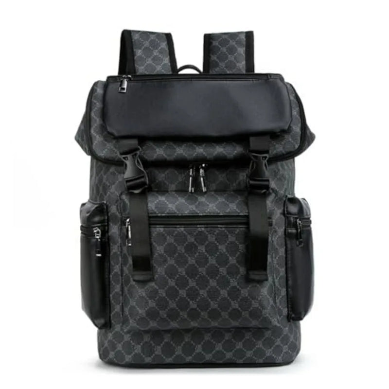 PU Leather Backpack, Laptop Backpack Large capacity work business travel bag student schoolbag-1