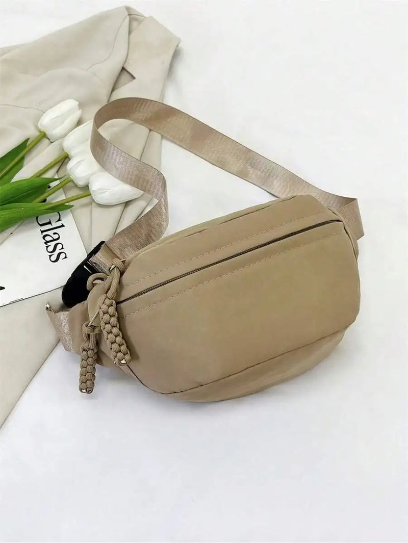 Fashionable Nylon Crossbody Bag, Solid Color Shoulder Bag, Women's Casual Crossbody Bag Suitable For Outdoor Sports-16