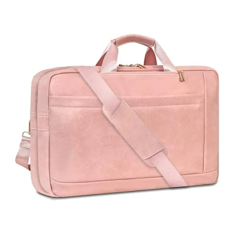 Faux Leather Messenger Bag for Men 17-17.3 Inch Leather Mens Laptop Bag Leather Briefcasen Convertible Backpack 3 in 1 Comter H-22