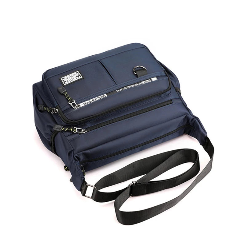 Design Oxford Shoulder Bag Large Capacity Men's Casual Multi-layer Pocket Fashion Single Shoulder Crossbody Luxury Messenger Bag-6