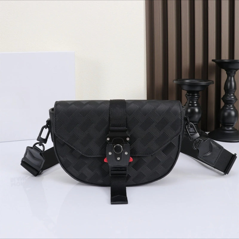 Men's Backpack Luxury Designer Genuine Leather Laptop Bag Woven Travel Rucksack Male Tactical Buckle Daypack Business Office-7