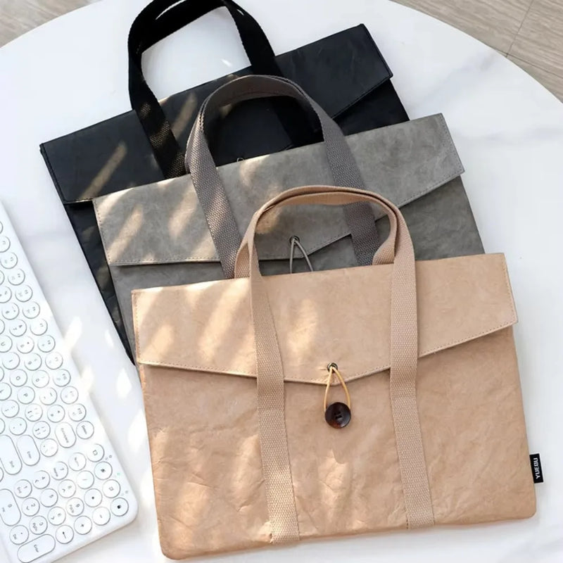 Laptop Hand Briefcase 14.56 Inch Leather Bag Business Travel Document Storage Universal Laptop-3
