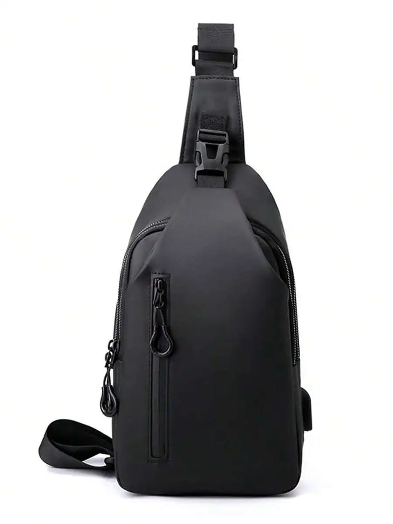 Casual Crossbody Sling Bag For Men And Women, Small Daypack With Zipper Pocket, Adjustable Strap, Fashion Chest Bag With Headphone Cord Slot For Sports, Cycling, Hiking, Running And Business Travel-14