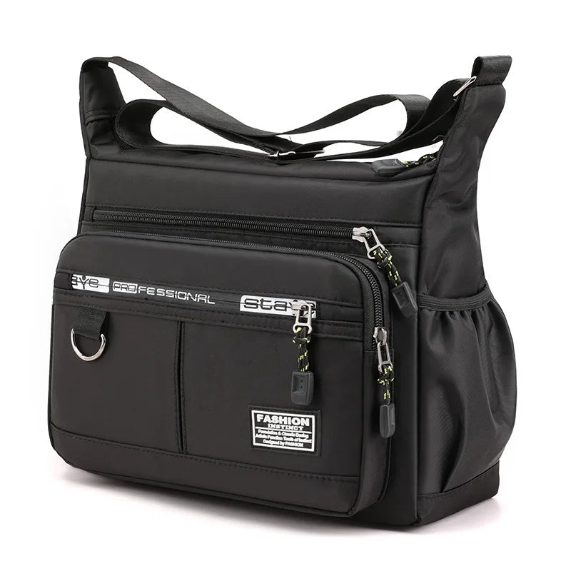Design Oxford Shoulder Bag Large Capacity Men's Casual Multi-layer Pocket Fashion Single Shoulder Crossbody Luxury Messenger Bag-16