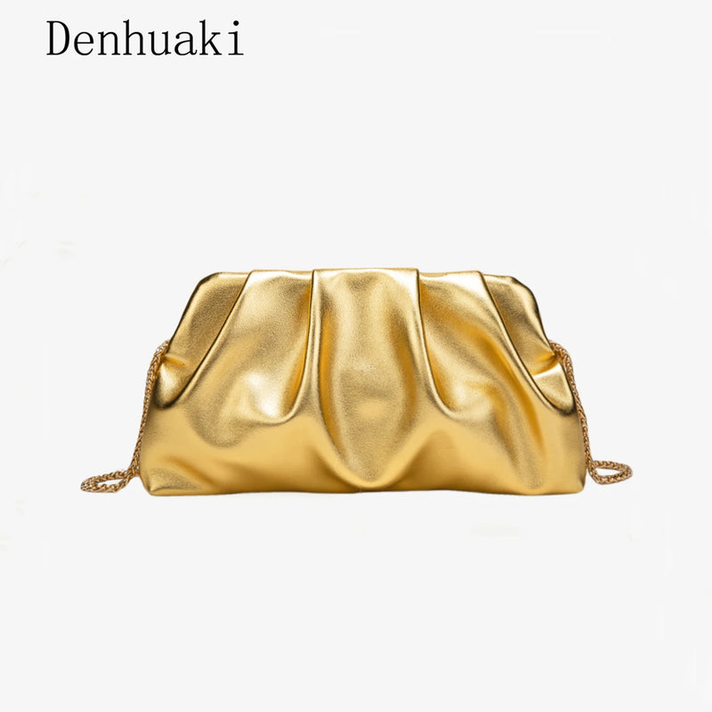 Designer Purses and handbag Golden Shoulder Bag Purse women's bag Wedding Evening Clutch Bag party bag-1