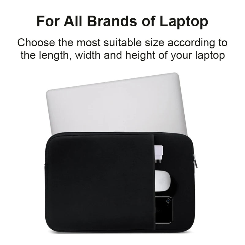 Laptop Bag Case For Macbook Air Pro 13 14 15.6 Xiaomi Lenovo Asus Dell HP Notebook Sleeve 13.3 Inch Protective Case Black Grey-8