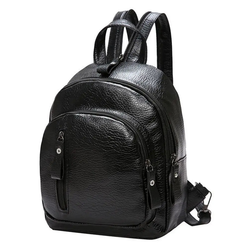 Waterproof Leather Ladies Backpack Large Capacity Anti Theft PU Leather Double Shoulder Daily Work Mature Women Fashion Bag-1