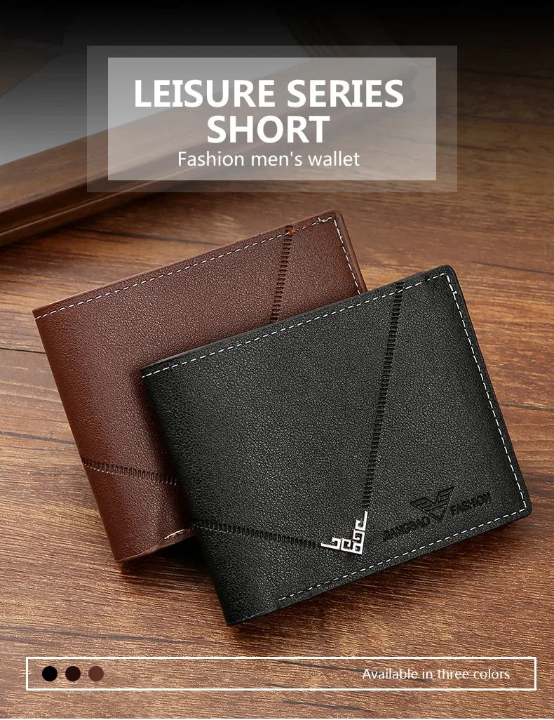 Slim Leather Wallet for Men RFID Blocking Bifold Front Pocket Wallet Minimalist Credit Card Holder Cash Money Clip-7