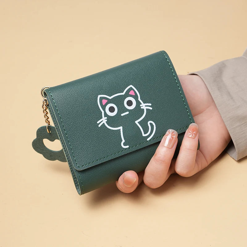 New Short-style Purse Female Fashion Small Student Pocket Purse Cute Large Capacity Multi-card Wallet-6