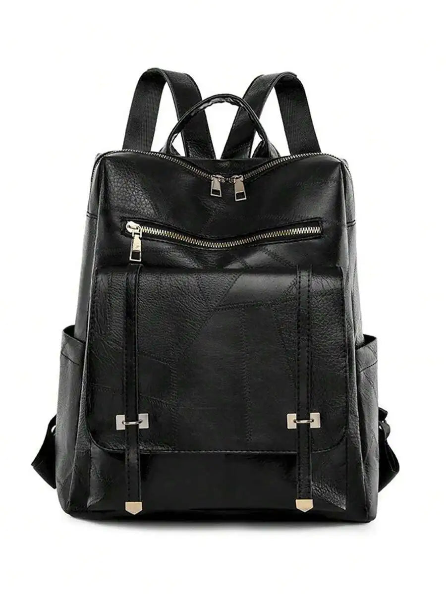 Large Capacity Womens Minimalist Soft Leather Backpack For Travel Laptop Campus-6