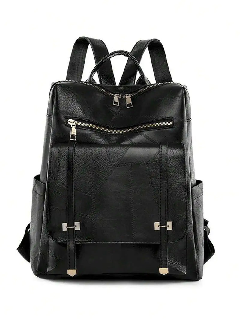 Large Capacity Womens Minimalist Soft Leather Backpack For Travel Laptop Campus-6