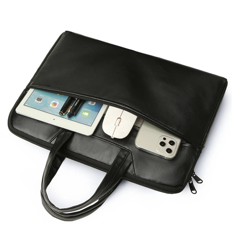 Men Crossbody Laptop Briefcase Multi Size Hand Bag Business Multi Compartment Universal Laptop
