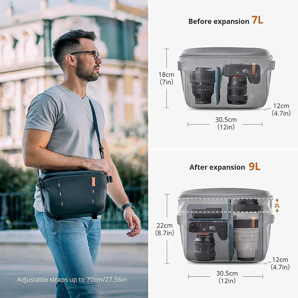 PGYTECH OneMo Sling Bag 7L 11L Crossbody Camera Bag For DSLR and Mirrorless Cameras, Photography Bag for Men and Women Newest-3