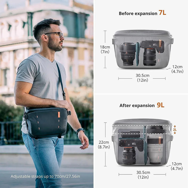 PGYTECH OneMo Sling Bag 7L 11L Crossbody Camera Bag For DSLR and Mirrorless Cameras, Photography Bag for Men and Women Newest-3