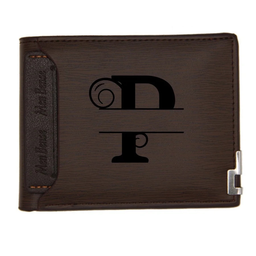 Personalized Wallet for Men Custom Wallets for Men Engraved Letter Name Leather Wallet Bifold Custom Gifts for Dad/Husband-23