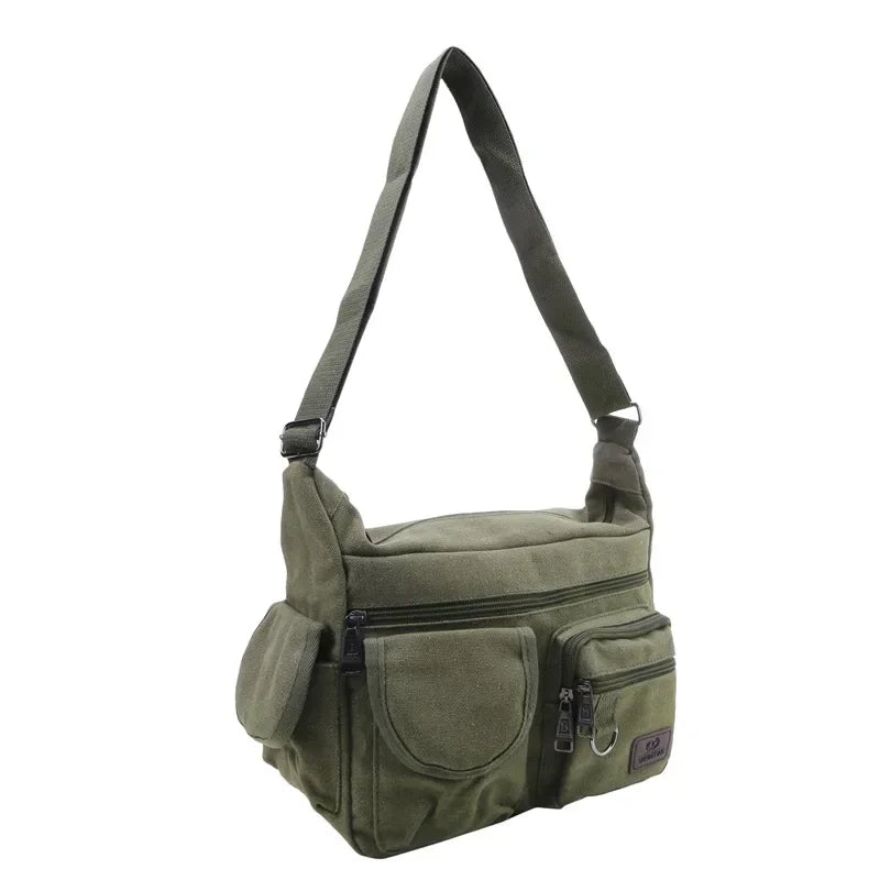 Men Casual Sling Bag Messenger Crossbody Shoulder Unisex Travel Outdoor Vintage Bags-23