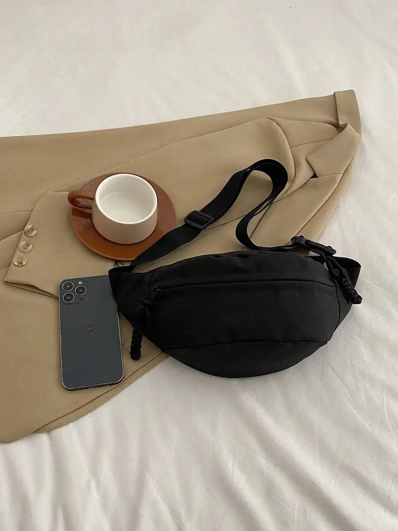 Fashionable Nylon Crossbody Bag, Solid Color Shoulder Bag, Women's Casual Crossbody Bag Suitable For Outdoor Sports-11