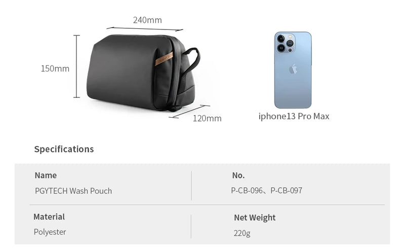 PGYTECH Wash Pouch travel Bag Hanging  Waterproof Dopp Kit for Toiletries & Cosmetics-11