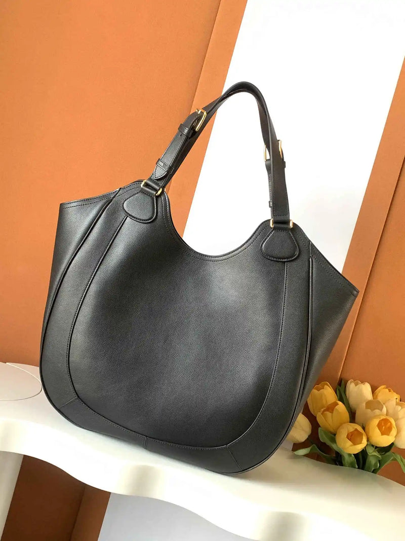 Quiet Luxury Minimalist Hobo Bag Soft Leather Large Capacity Tote Designer Shoulder Purse Old Money Aesthetic Women Work Bag-11