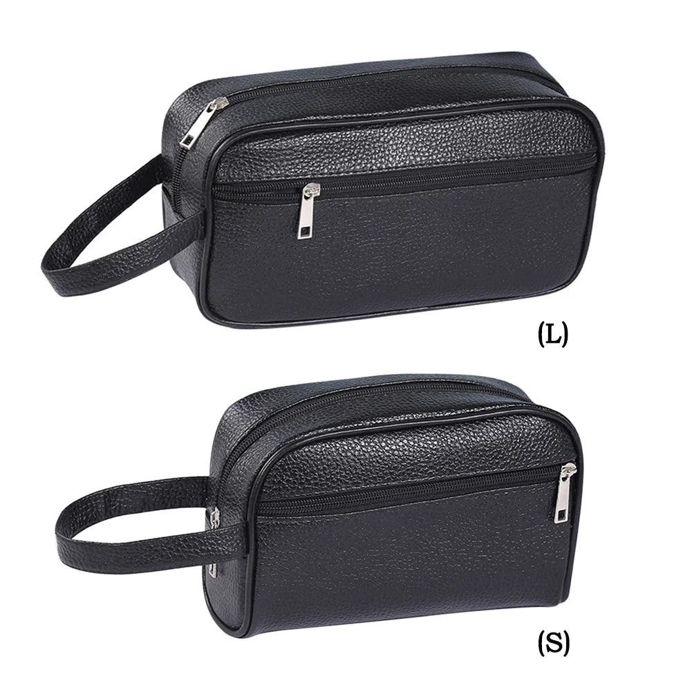 Men Wallets Retro PU Leather Business Handbags Clutch Fashion Woman Coametics Bag Credit Card Holder Mobile Phone Wristlet Bag-16