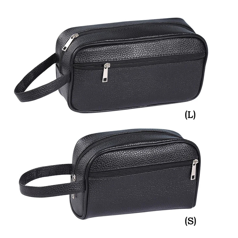 Men Wallets Retro PU Leather Business Handbags Clutch Fashion Woman Coametics Bag Credit Card Holder Mobile Phone Wristlet Bag-16