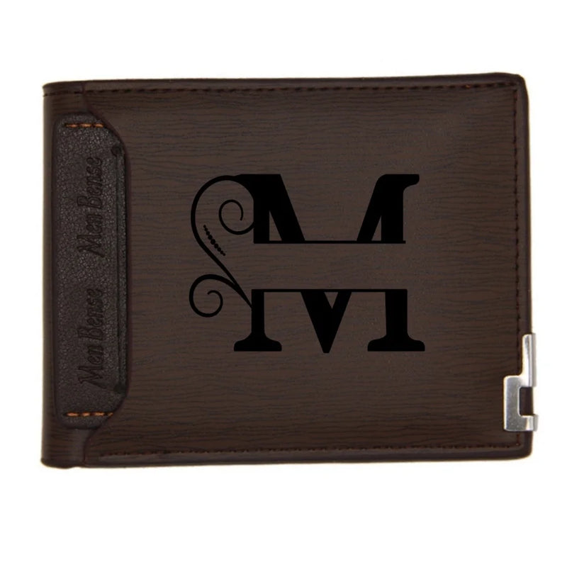 Personalized Wallet for Men Custom Wallets for Men Engraved Letter Name Leather Wallet Bifold Custom Gifts for Dad/Husband-16