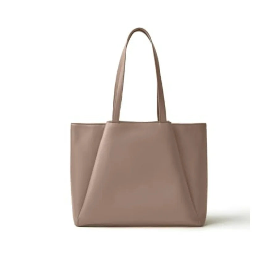 Work Tote Bags for Women 15.6 Inch - Laptop Tote Bag with Zip Compartments - Large PU Leather Office Purse Computer Briefcase-16