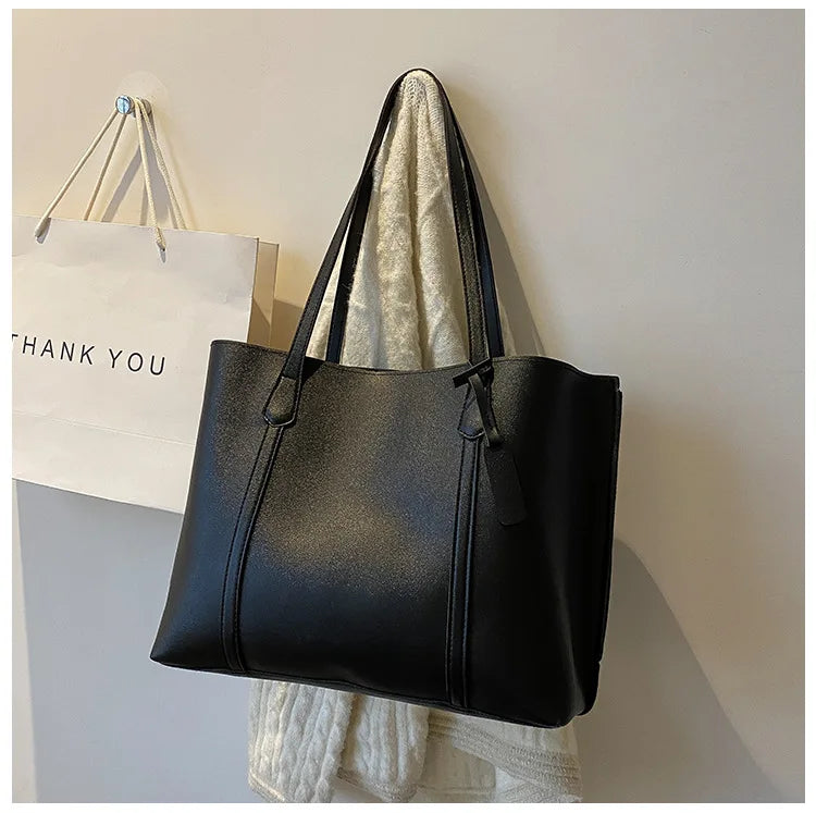 Large Capacity Women's Bag, New Soft Leather Tote Bag, Casual and Versatile Single Shoulder Bags for Woman Korean Style Handbags-41