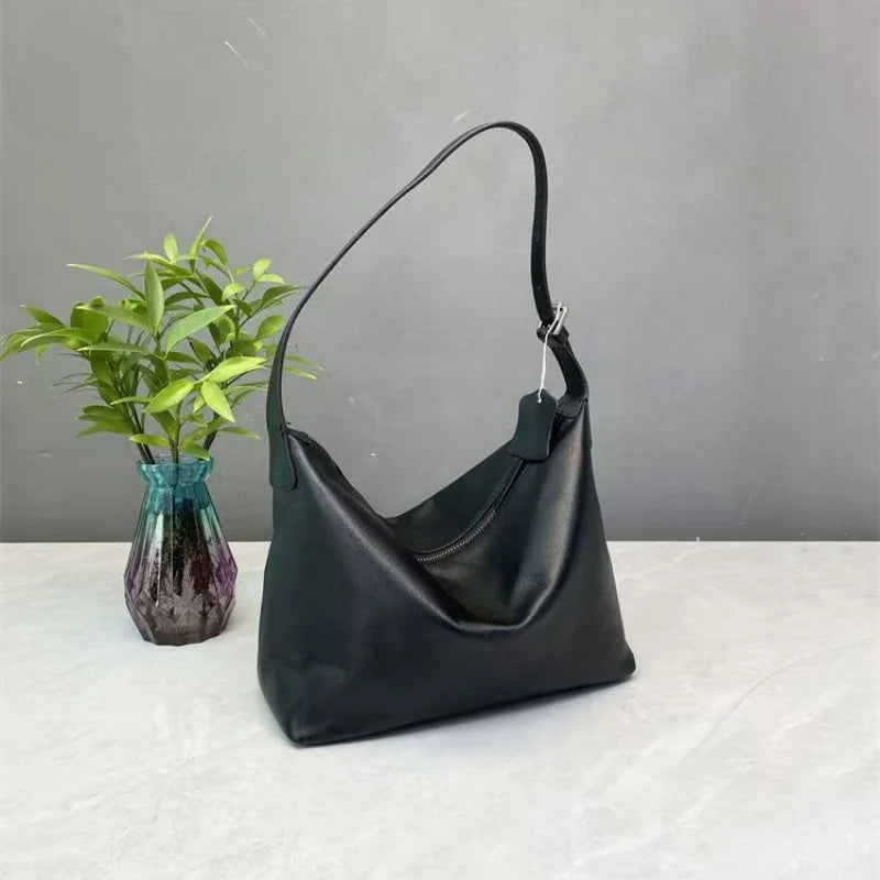 Vintage Simple Synthetic Leather Satchel Classic Top Handle Single Shoulder Crossbody City Street Daily Women Carry Bag-3