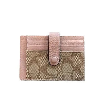 Monogram Ultra-thin Ins Style Card Holder Fashion Mini Short Envelope For Women Appliques Card&ID Wallet Credit Card Purse-5