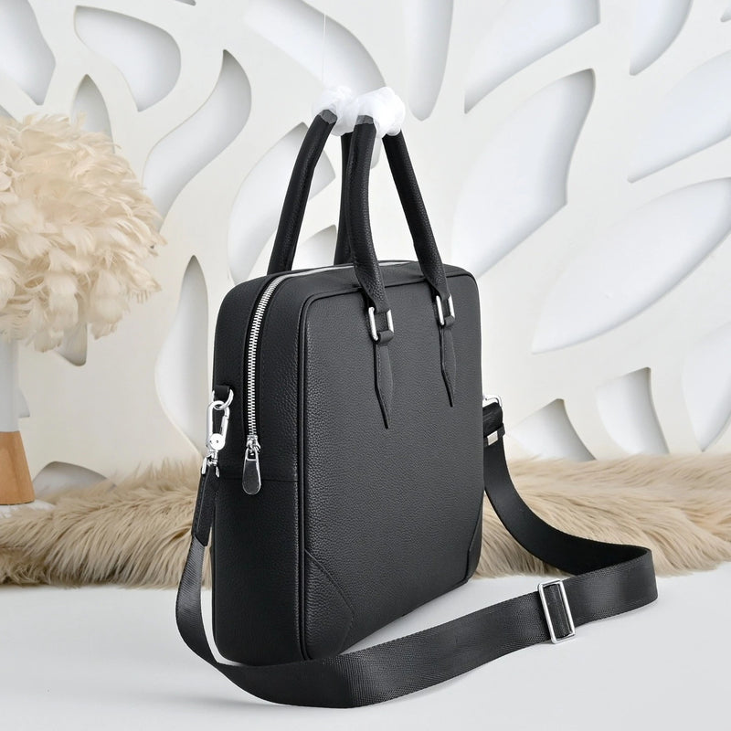 Luxury Mens Top-Handle Bags Classic Business Briefcase for Men Daily Office Work Handbags Cowhide Leather Travel Messenger Bags-9