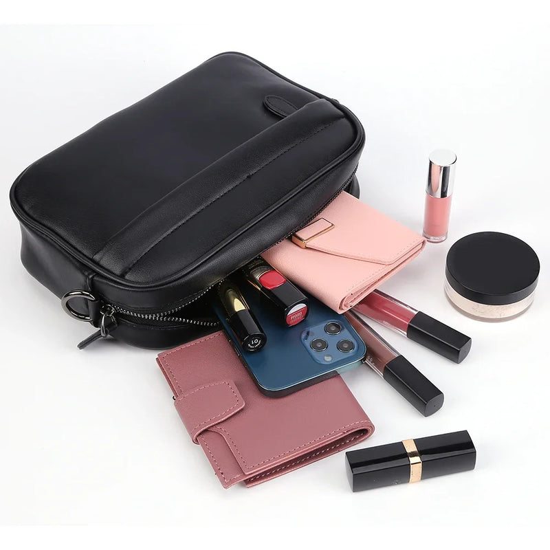 Business Shoulder Bag for Men PU Leather Messenger Bag Male Casual Sling Belt Crossbody Bags Man Design Handbag Purse Men's Bag-4