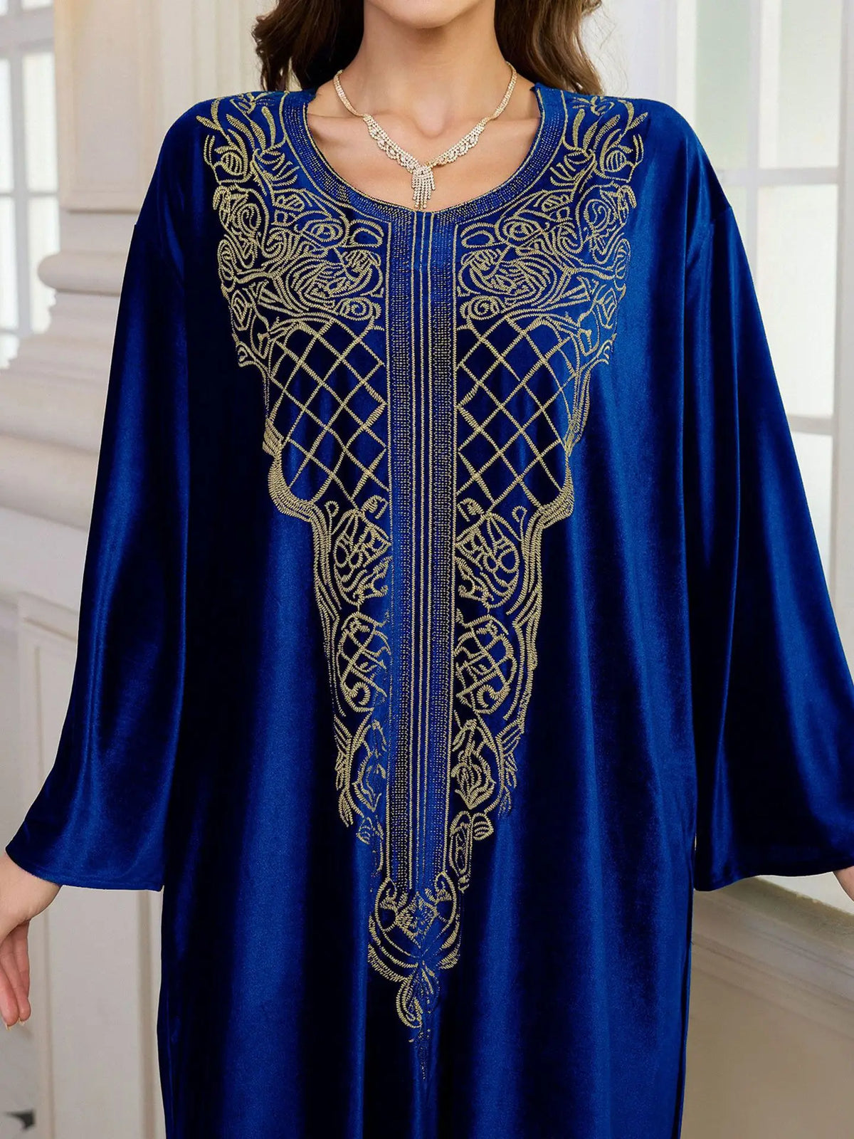 Embroidered Abaya Kaftans for Women Modern Elegant Dubai Moroccan Dubai Kaftan Dresses Abaya for Women Muslim Dress-35