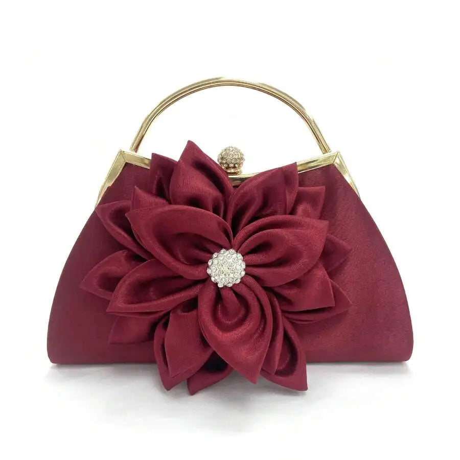 New Classic Vintage Flower Evening Bag Ladies Clutch Bag Banquet Bag Wedding Party Women's Bag-8