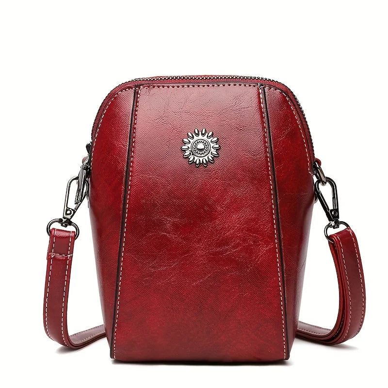 Vertical Phone Crossbody Bag Soft Leather Adjustable Shoulder Strap Mini Capacity Single Pocket Simple Fashion Daily Mobile Storage Purse For Women-18