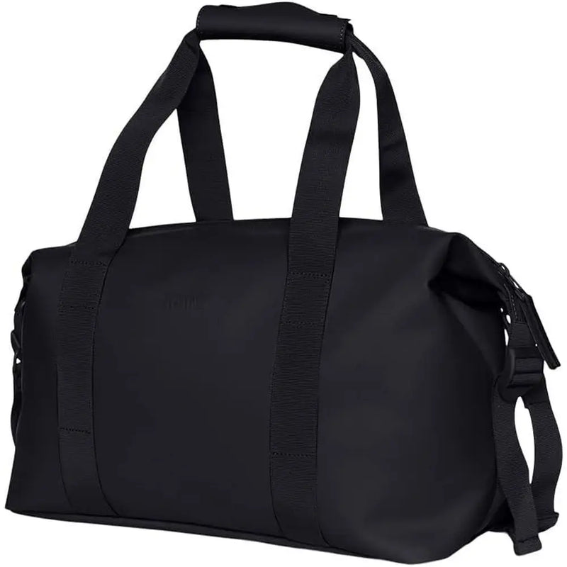 Compact Waterproof Travel Bag for Gym, Duffel, Carry-On, and Overnight Use (Black, Small)-8