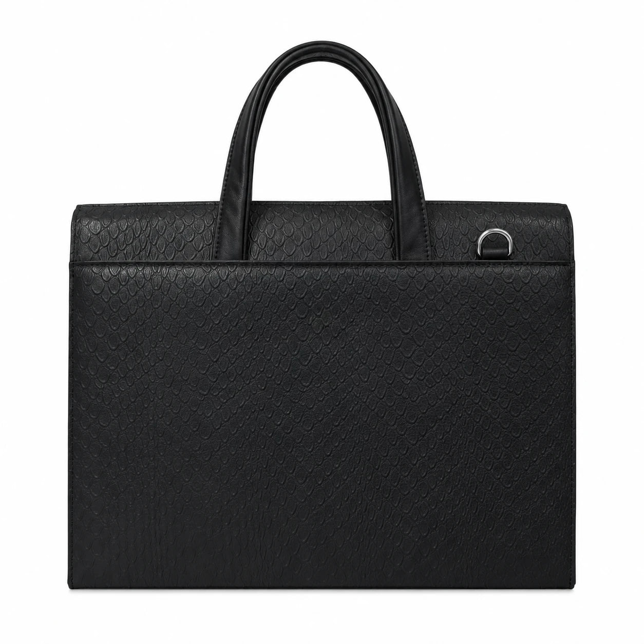 Men's Briefcase Genuine Leather Top-Handle Bags 15.6 Laptop Bag Luxury Designer Business Office Messenger Handbag Embossed Cowhide Classic Black