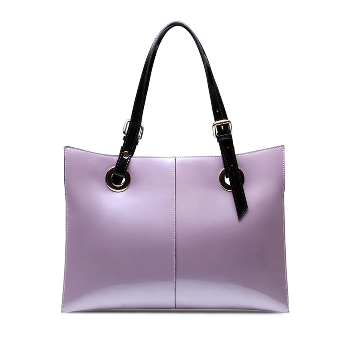 Patent Leather Handbags for Women,Designer, Luxury Tote Bag Large Capacity,Business Vintage Shiny Underarm Purses Shoulder Bags-6