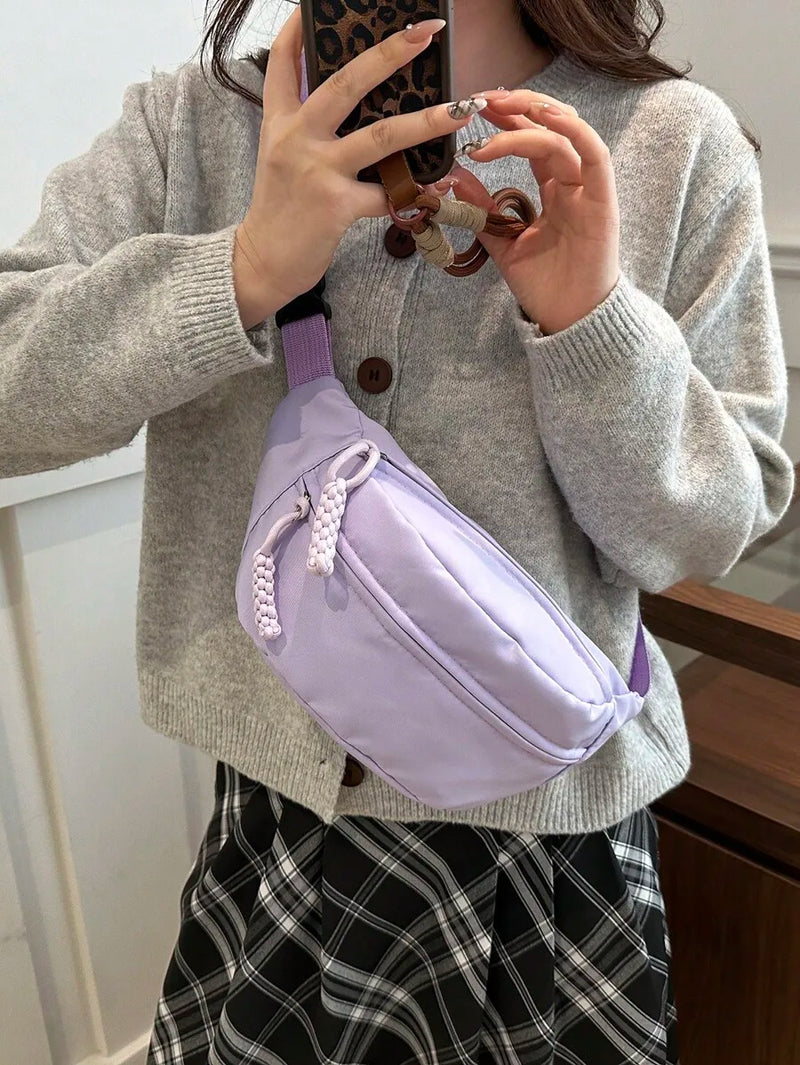 Fashionable Nylon Crossbody Bag, Solid Color Shoulder Bag, Women's Casual Crossbody Bag Suitable For Outdoor Sports-30