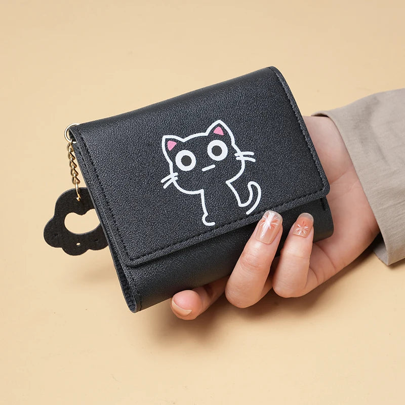 New Short-style Purse Female Fashion Small Student Pocket Purse Cute Large Capacity Multi-card Wallet-7