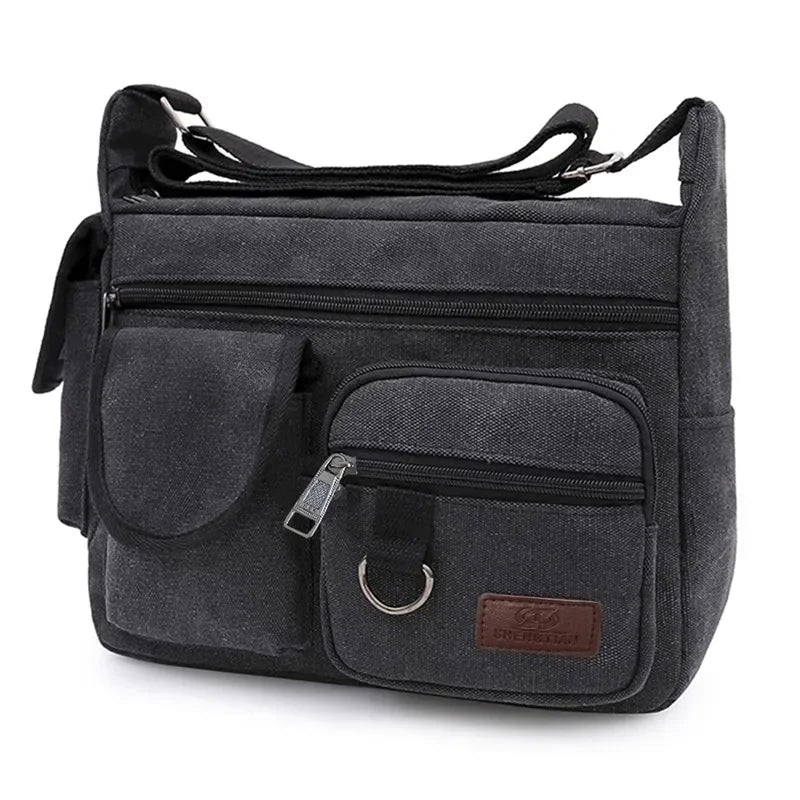 Men Casual Sling Bag Messenger Crossbody Shoulder Unisex Travel Outdoor Vintage Bags-36