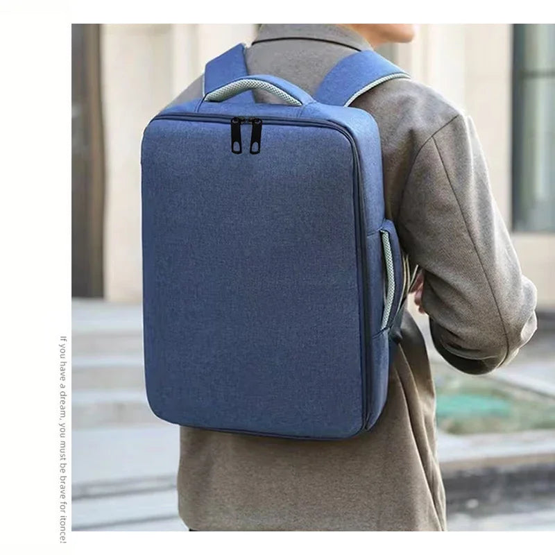 Ergonomic Laptop Backpack 14-17 Inch Notebook Daypack Office Daily Breathable Multi Pocket Lightweight Storage Bag-15
