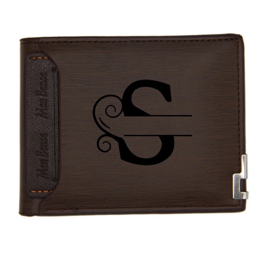 Personalized Wallet for Men Custom Wallets for Men Engraved Letter Name Leather Wallet Bifold Custom Gifts for Dad/Husband-31