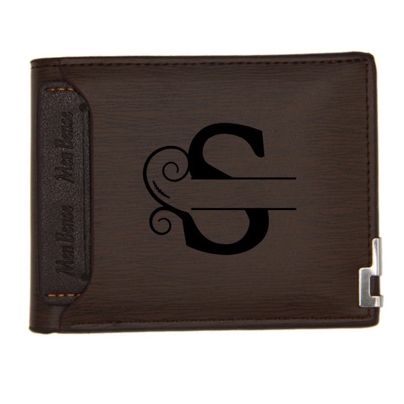 Personalized Wallet for Men Custom Wallets for Men Engraved Letter Name Leather Wallet Bifold Custom Gifts for Dad/Husband-31