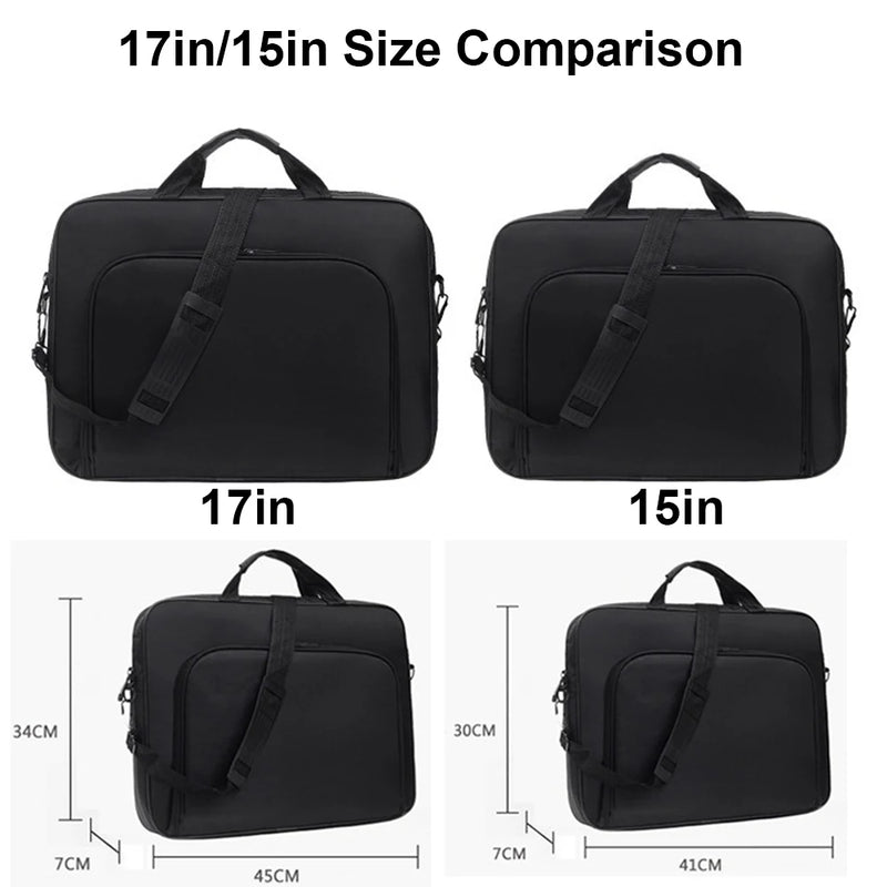 Nylon Anti Theft Shoulder Laptop Briefcase 15.6-17 Inch Notebook Bag Business Travel Zipper Light Storage Handbag-6