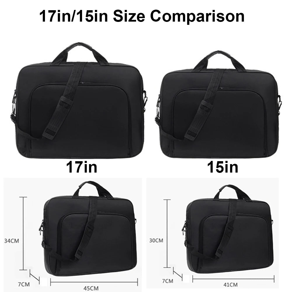 Nylon Anti Theft Shoulder Laptop Briefcase 15.6-17 Inch Notebook Bag Business Travel Zipper Light Storage Handbag-8