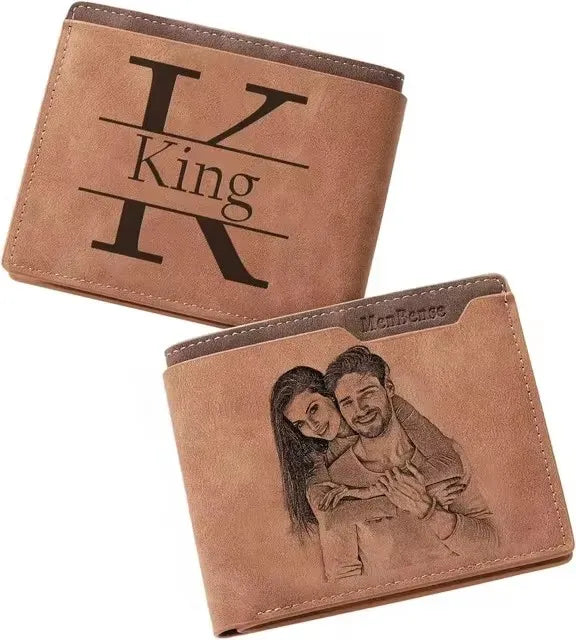 Custom Picture & Text Wallet Men's Engraved Photo Wallets Personalized Birthday Christmas Father's Day Gifts for Him Husband-8