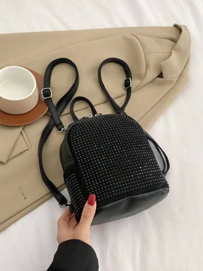 Womens Mini Backpack Fashionable Bucket Style Versatile PU Leather Bag-4