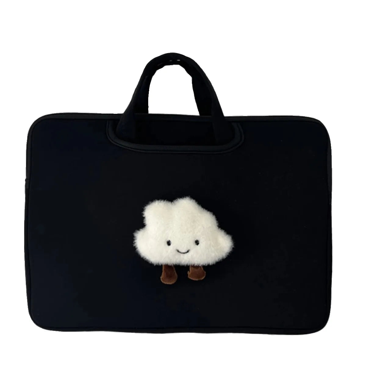 Ins Style Black Laptop Briefcase 11-16 Inch Notebook Handbag Women Daily Portable Macbook Samsung Huawei Carry Bag-3